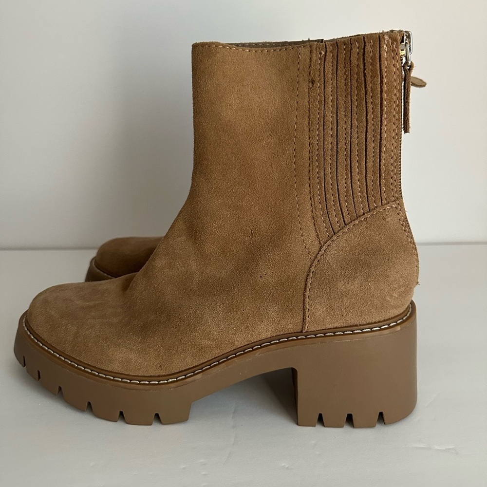 NWOT Dolce Vita Hopper Leather Boots Brown Size 7.5 M